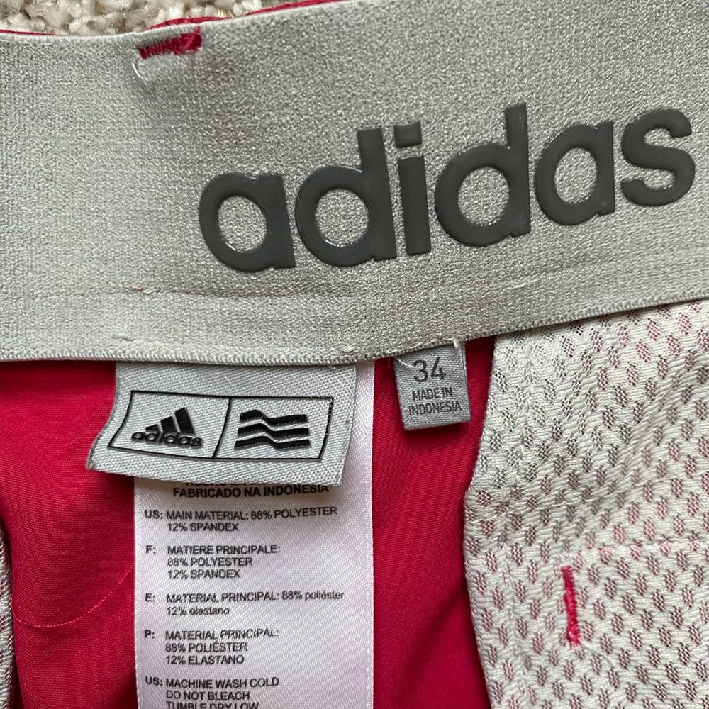 Men’s Adidas Cherry Red Golf Shorts - Picture 8 of 8